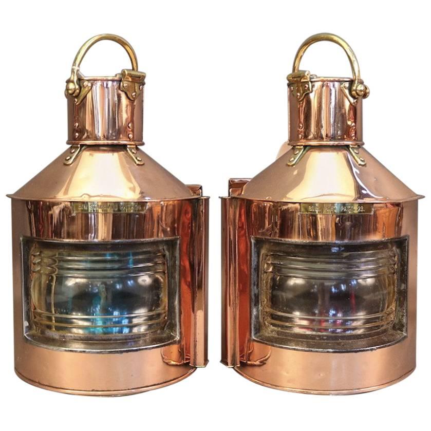 Pair of Copper Bow Lights