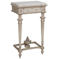 19th Century Neoclassical Painted Marble Top Console