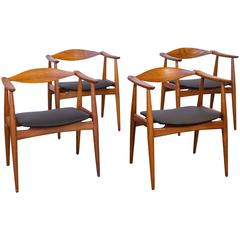Set of Four Hans J. Wegner CH-35 Armchairs 9