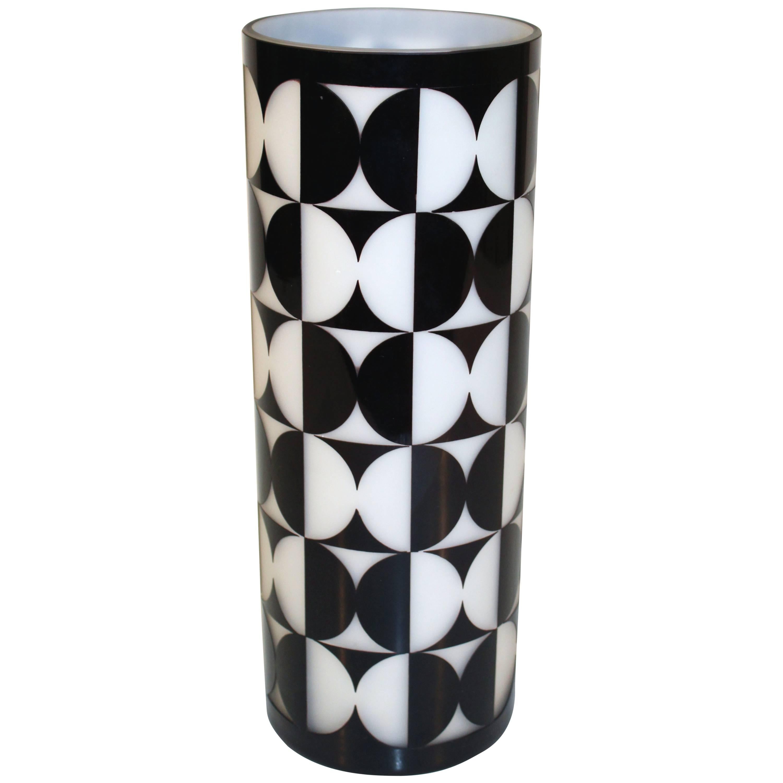 Black and White Oop Art Vase