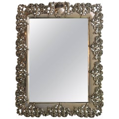 Black Starr and Frost Sterling Silver Vanity Wall Mirror
