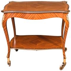 French Empire Kingwood Butlers Trolley Side Table Stand