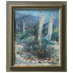 Yucca Valley Oil on Canvas Painting by Anna Louise Thorne, 1952