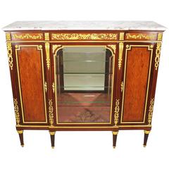 French 19th-20th Century Louis XVI Style Ormolu-Mounted Kingwood Vitrine Cabinet 6
