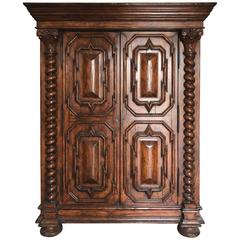 William Switzer Special Order Carved Walnut Baroque Armoire