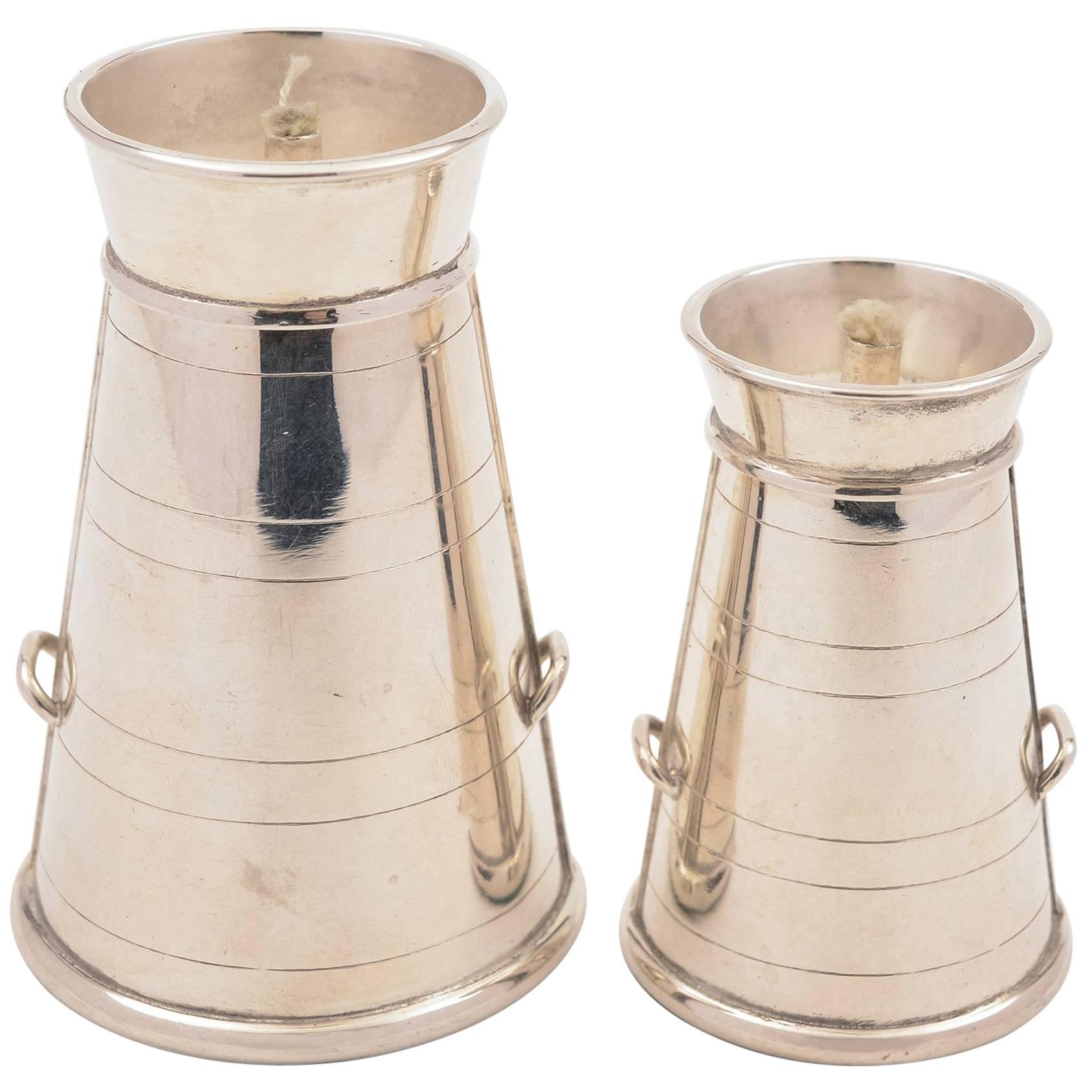 Pair of 20th Century Edwardian Novelty Silver Plated Lighters For Sale