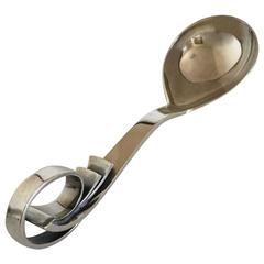Hans Hansen Sterling Silver Ornamental Serving Spoon / Ladle from 1934 12