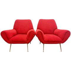 Pair of Italian 1970s Armchairs