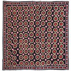 Antique Early 20th Century Samarkand Suzani from Uzbekistan