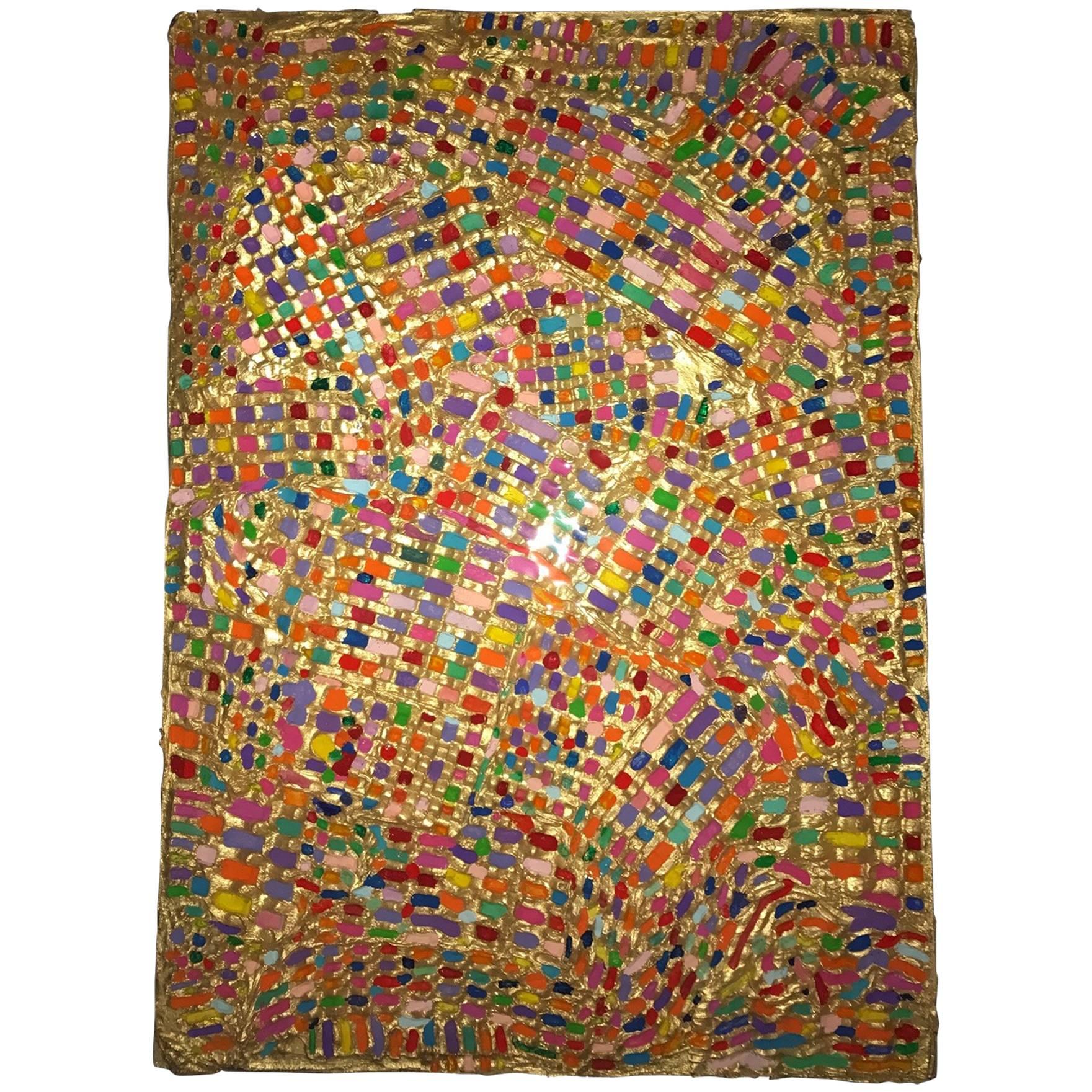 "Thousand and One Nights" Painting with Plastic Technique, Erika Baktay For Sale