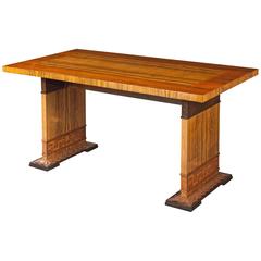 Carl Bergsten, Attributed, Swedish Grace Goncalo Alves and Birch Center Table