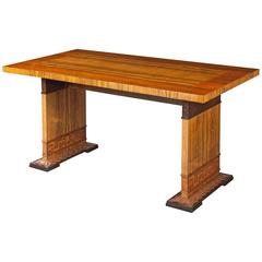 Carl Bergsten, Attributed, Swedish Grace Goncalo Alves and Birch Center Table 12