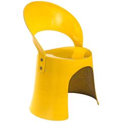 Nanna Ditzel Danish Yellow Fiberglass Chair