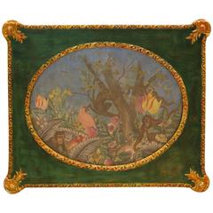 19th & 20th Century Framed Fabric and Paper Decoupage Fantasy Jungle Scene 9