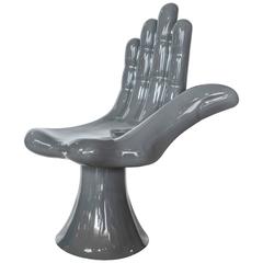 Pedro Friedeberg Hand Chair in Charcoal Fiberglass, Limited Edition 1/3