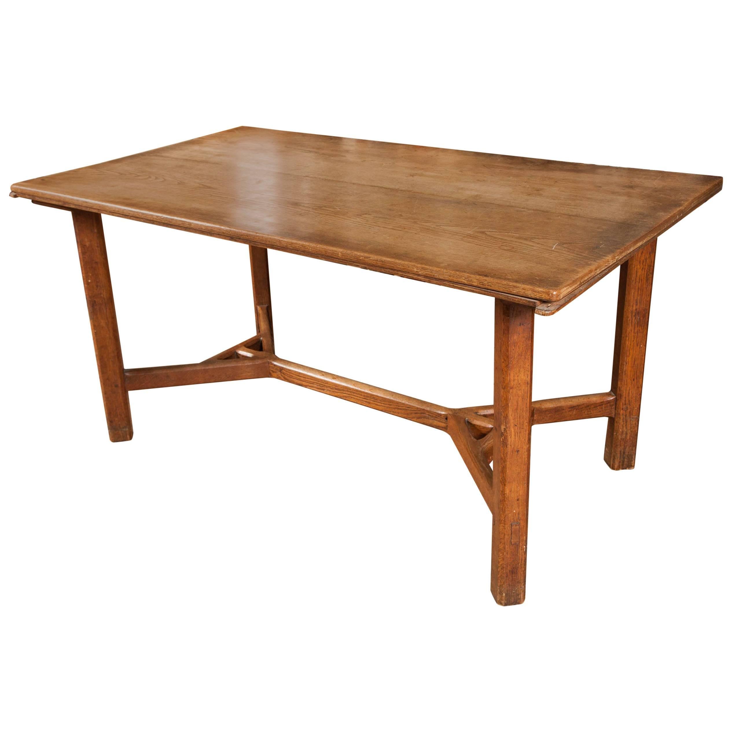 Cotswold School Arts and Crafts Oak Table