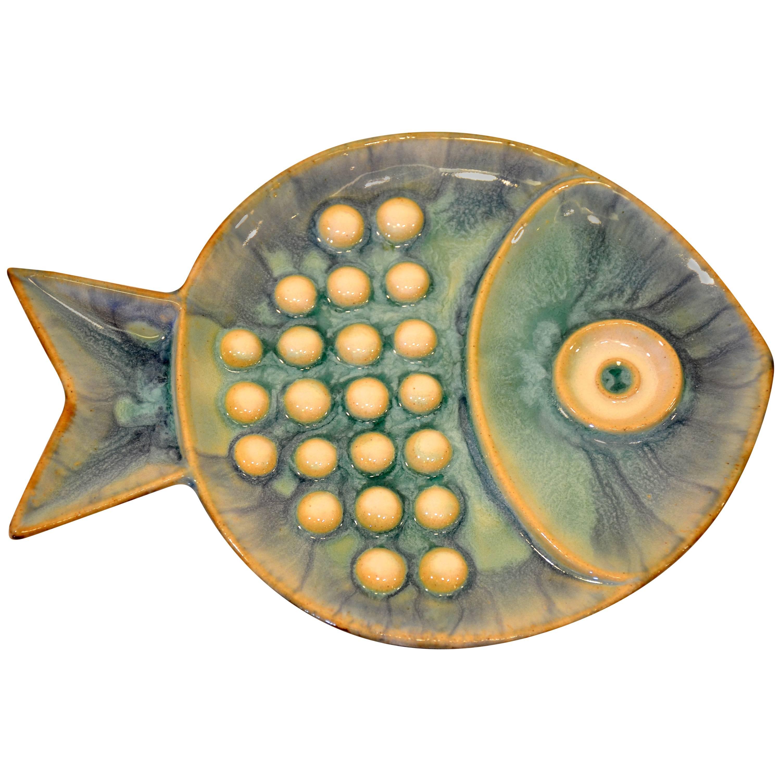 Small Round Fish Platter For Sale