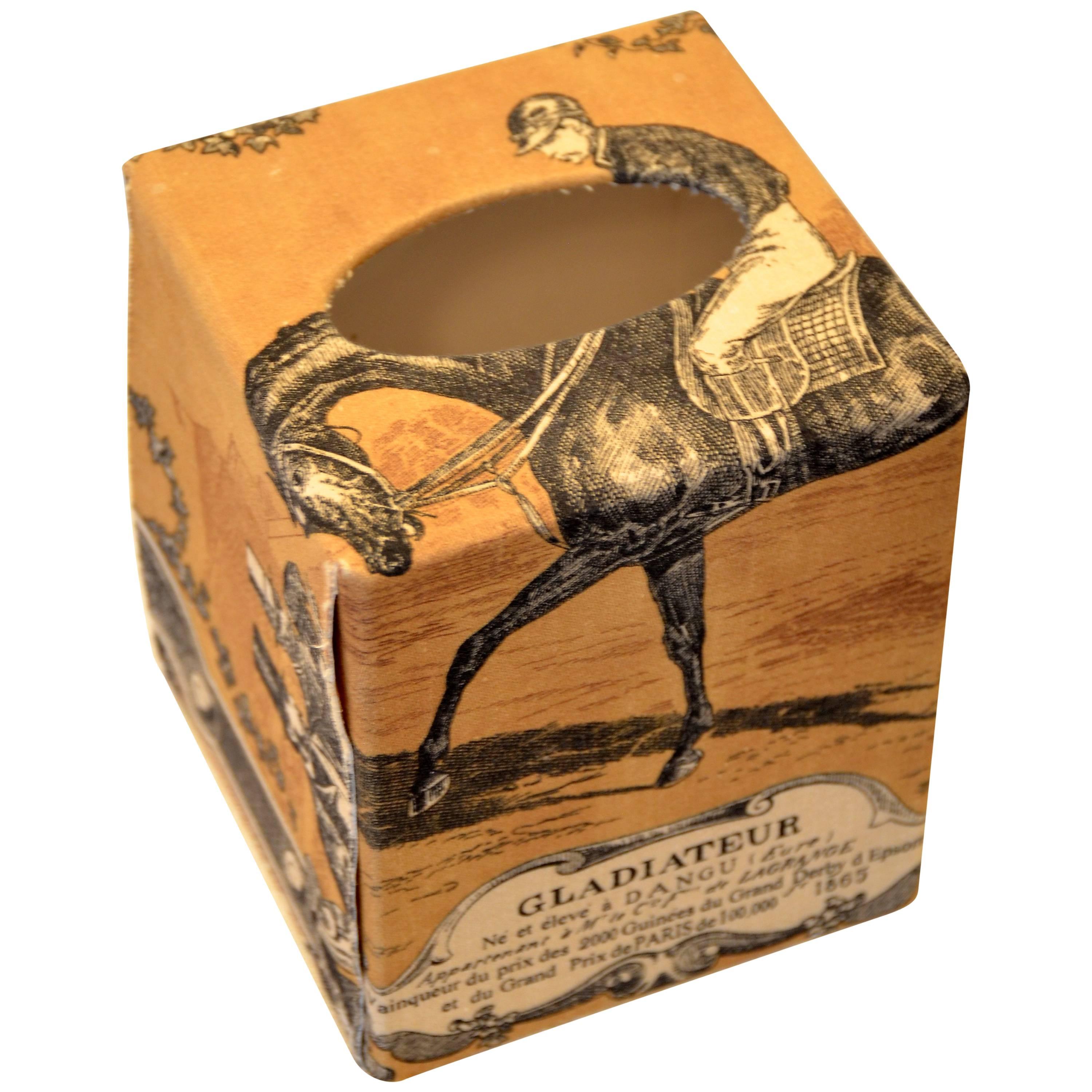 Equestrian Tissue Box Cover For Sale