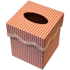 Gingham Tissue Box Cover