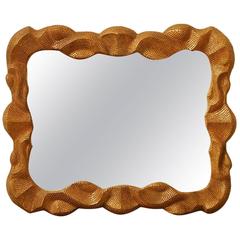 Hollywood Regency Studded Gilt Mirror 7
