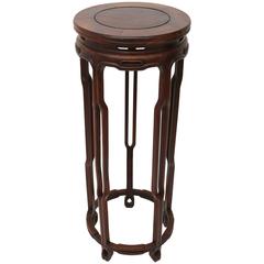 Circular-Form Chinese Rosewood Pedestal