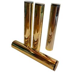 Set of Four Brass Polished Dinning Table Legs by Pace Collection