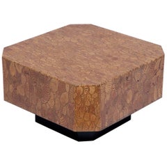 1970s Exotic Wood Inlaid Side Table 2
