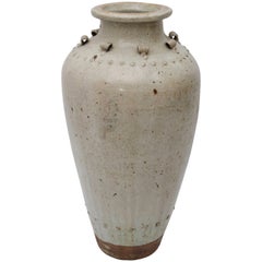 Large Scale Thai Glazed Earthen Ware Urn