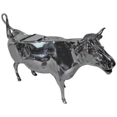 Antique English Sterling Silver Cow Creamer