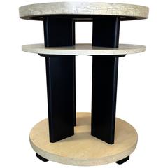 Paul Laszlo for Brown Saltman Side Table with Distressed Finish