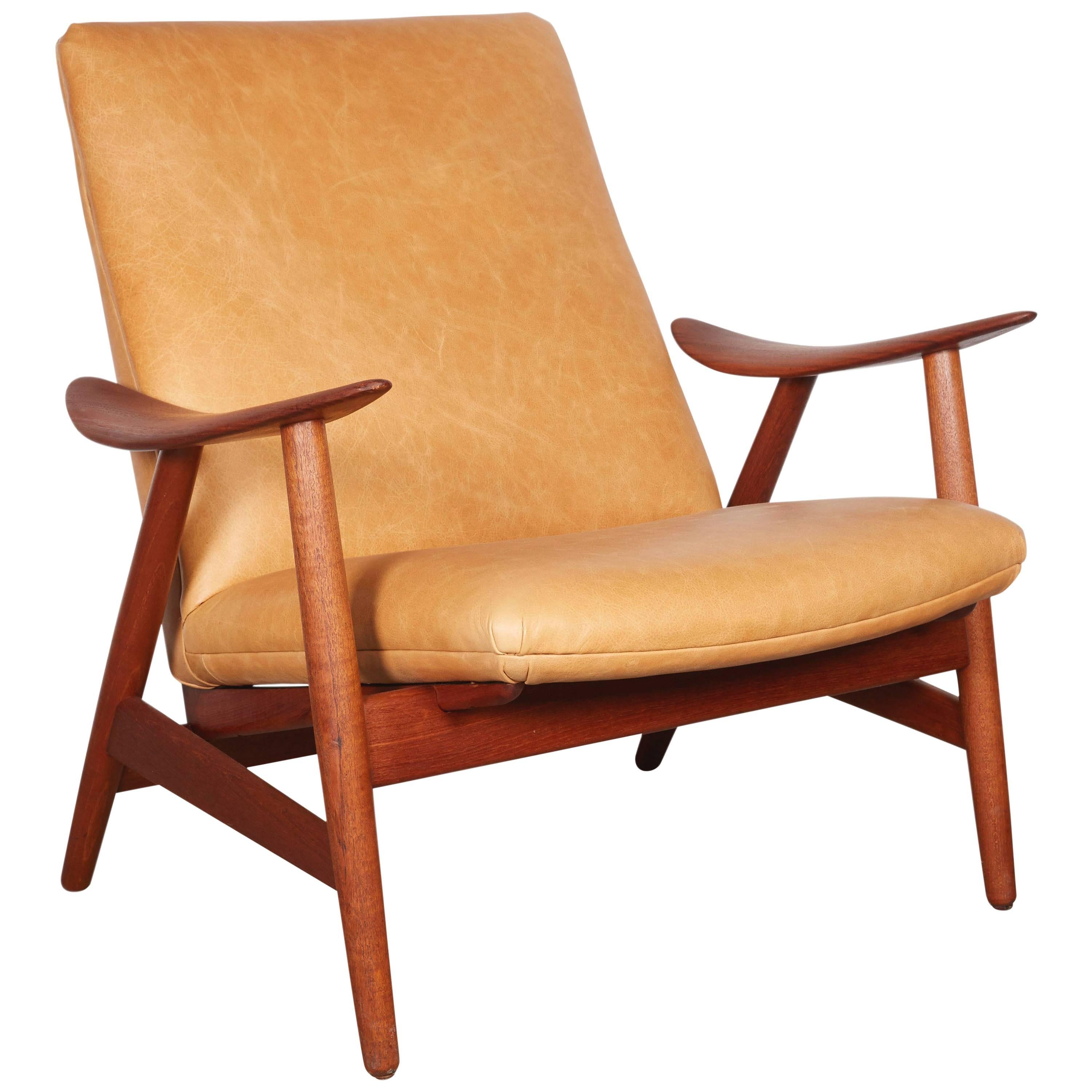 Teak Club Chair by Illum Wikkelso For Sale