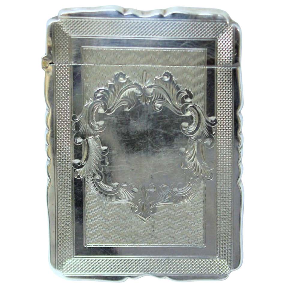 American Coin Silver Calling Card Case For Sale at 1stDibs | silver ...