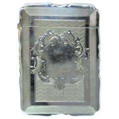 Antique American Hand Engraved .900 Fine Coin Silver Albert Coles Card Case