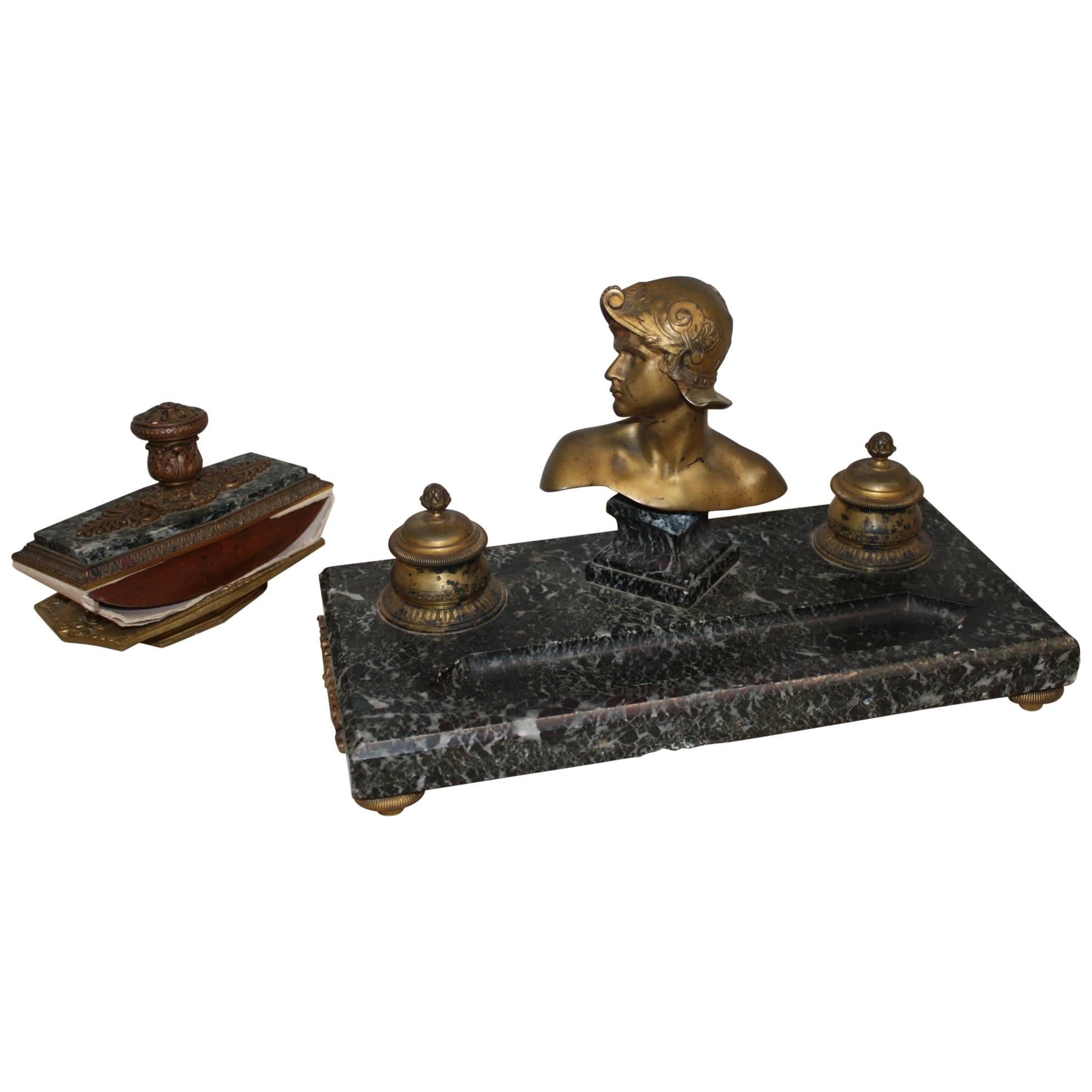 19th Century French Inkwell For Sale