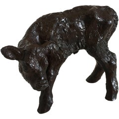 Gudrun Lauesen Bronze Figurine of Calf from Just Andersen