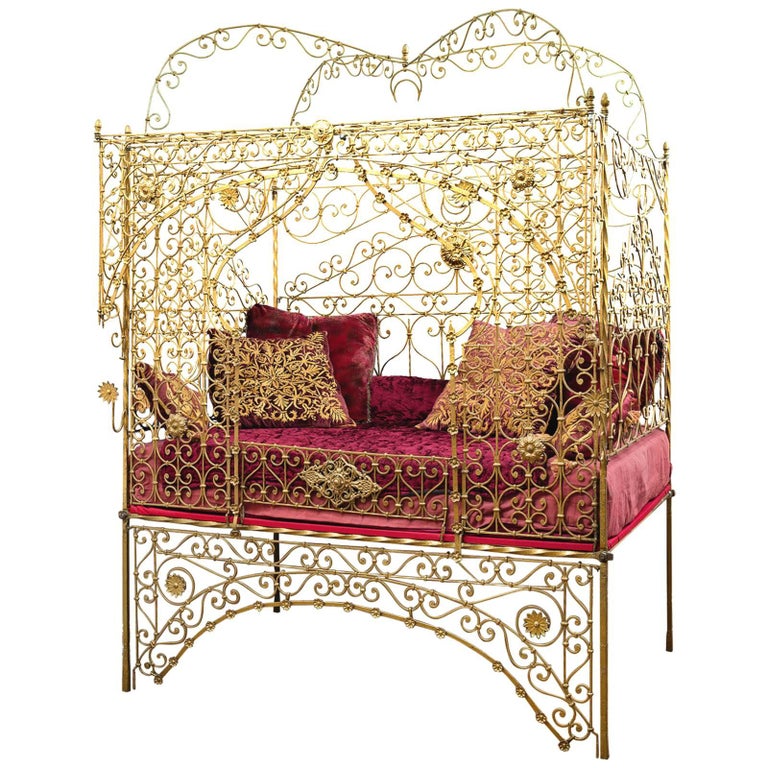 19th Century Turkish Wrought Iron Bed For Sale at 1stdibs