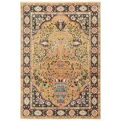 Bakhtiari Nomad Design Silk Pile Carpet