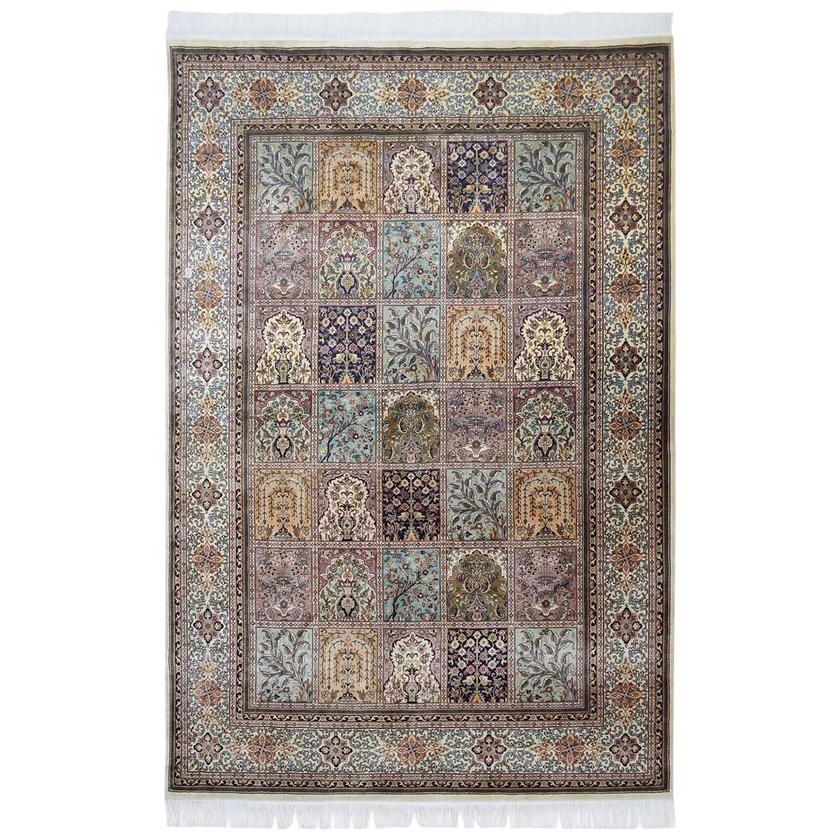 Handwoven Silk Pile Carpet For Sale