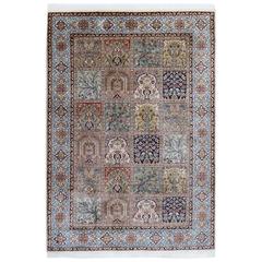 Antique Handwoven Silk Pile Carpet