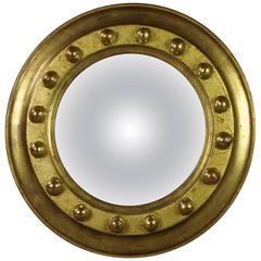 Regency Federalist Style Small Giltwood Circular Convex Mirror, circa 1930 9
