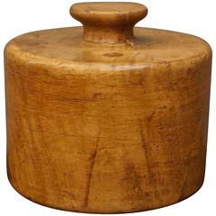 19th Century English Country House Sycamore Wood Kitchen Mould Door Stop 1