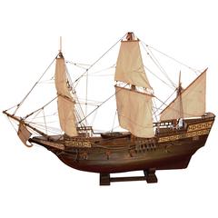 Vintage Mayflower Model Ship