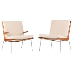 Pair of "Boomerang" Lounge Chairs by Peter Hvidt and Orla Møllgaard-nielsen