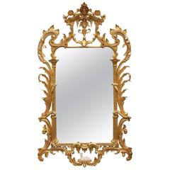 Water Gilded Hand-Carved Mirror
