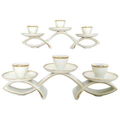 Pair of Ceramic Candelabra from Hutschenreuther, Germany, 1940s 2
