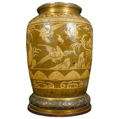 Monumental Chinese Porcelain Jardinière Mounted in Louis XVI Style Ormolu