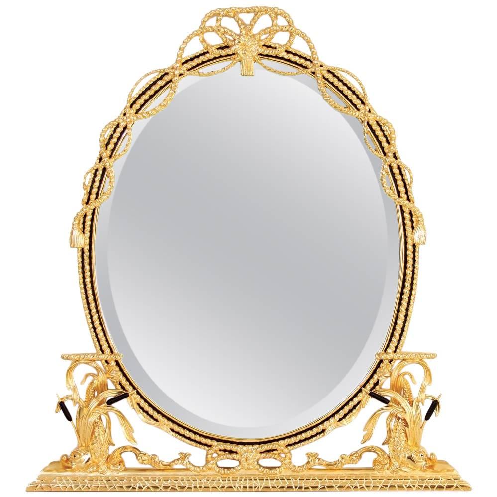 George III Style Water Gilded Mirror in Gilder's Special Finish For Sale