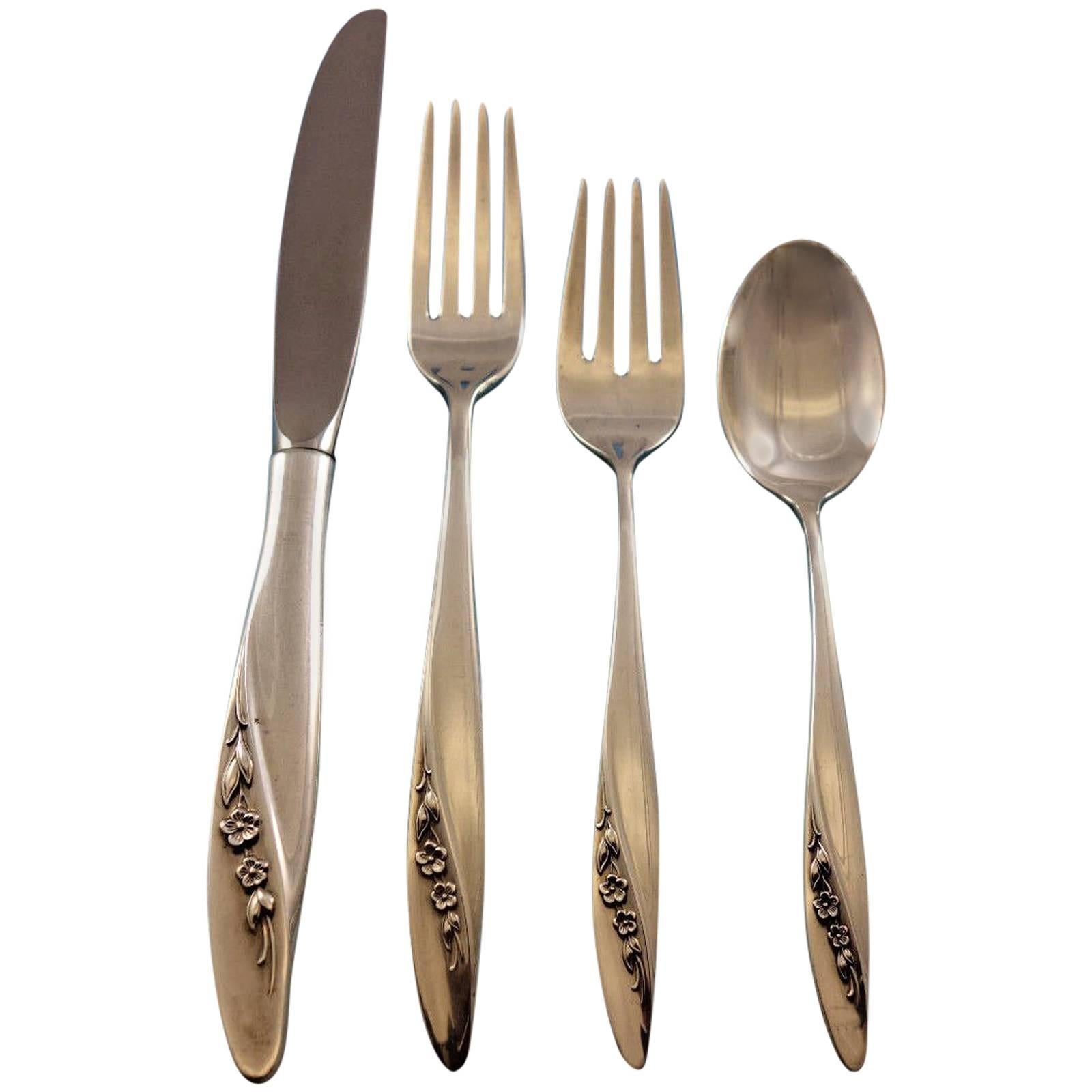 Blithe Spirit by Gorham Sterling Silver Flatware Set for Eight Service 40 Pieces For Sale