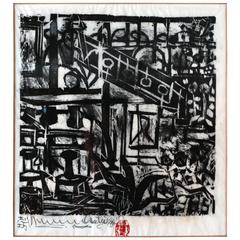 Shikou Munakata, "Toledo Greco's House Fence", 1965
