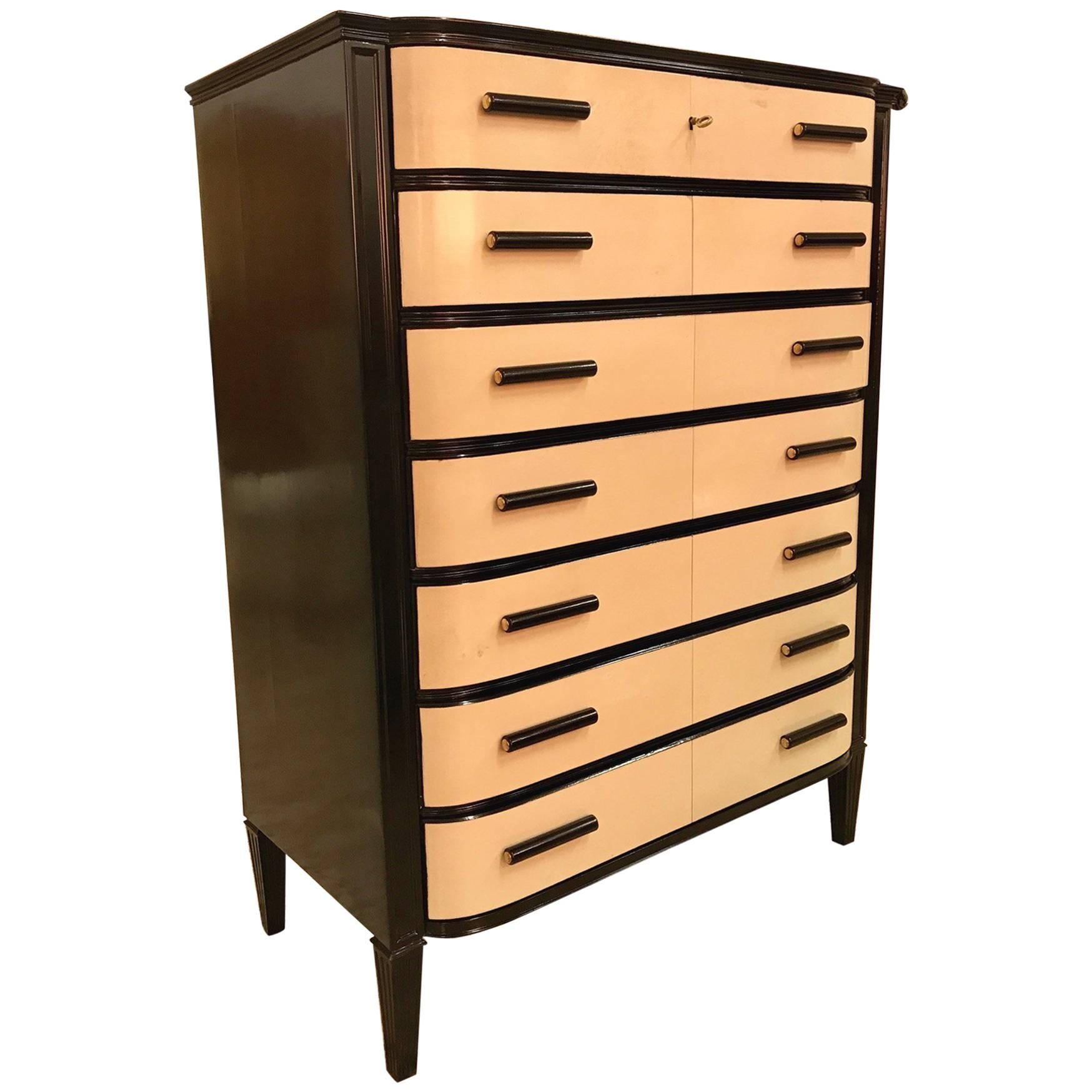 20th Century Art Deco Parchment Dressers